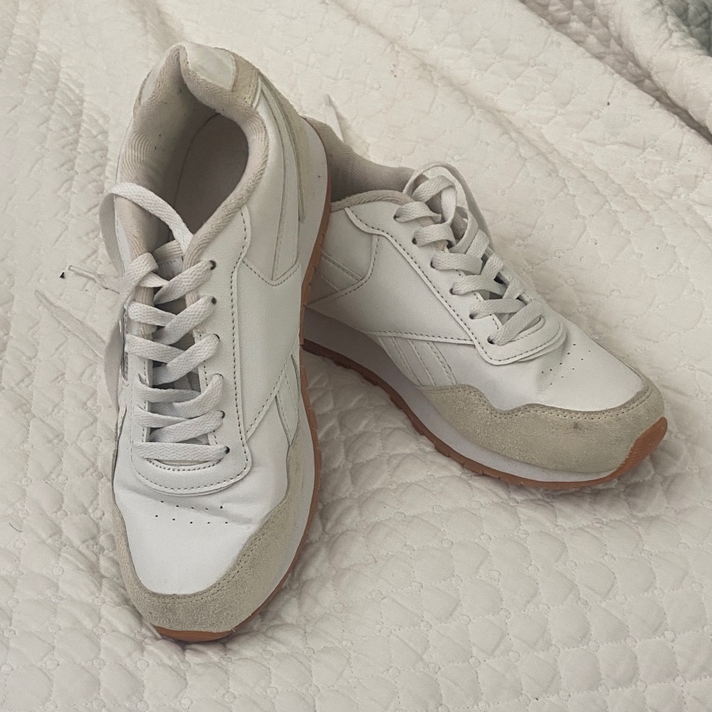 Reebok Women's White Leather Sneakers